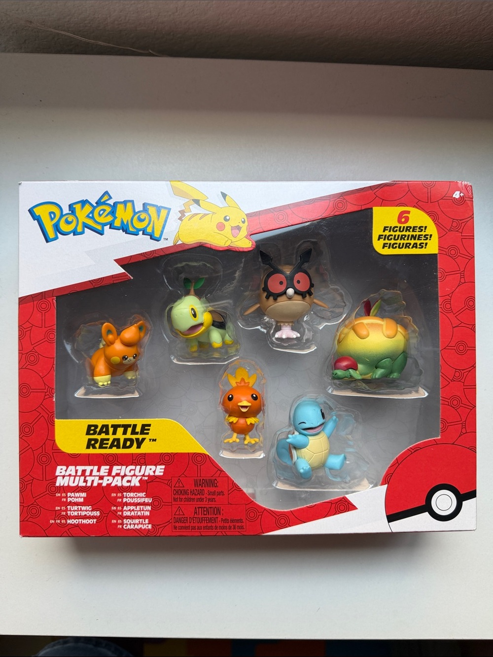 Pokémon Battle Ready Figure Multi-Pack Pawmi, Turtwig, Hoothoot, Torchic